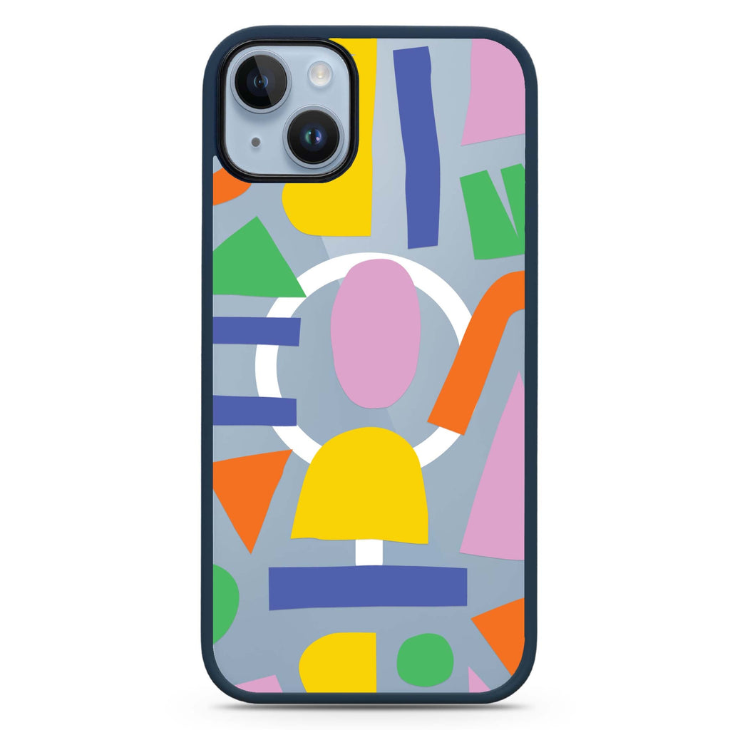 Abstract Doodles iPhone 14 Plus Magsafe 兼容防衝擊保護殼