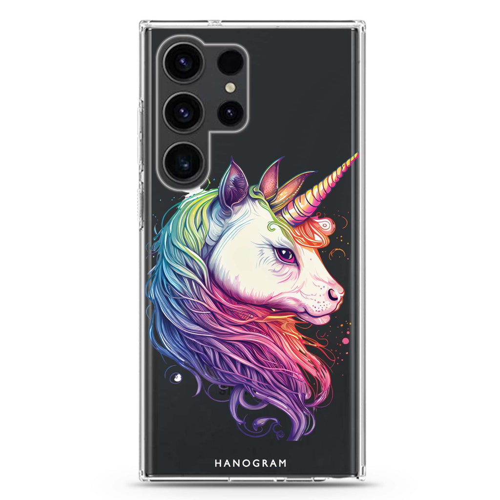 A unicorn Samsung Galaxy Ultra 透明保護殼，適用 S26/S25/S24/S23 Ultra，圖1