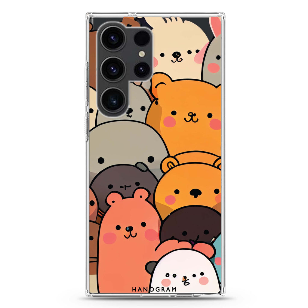 Cute animals Samsung Galaxy Ultra 透明保護殼，適用 S26/S25/S24/S23 Ultra，圖1