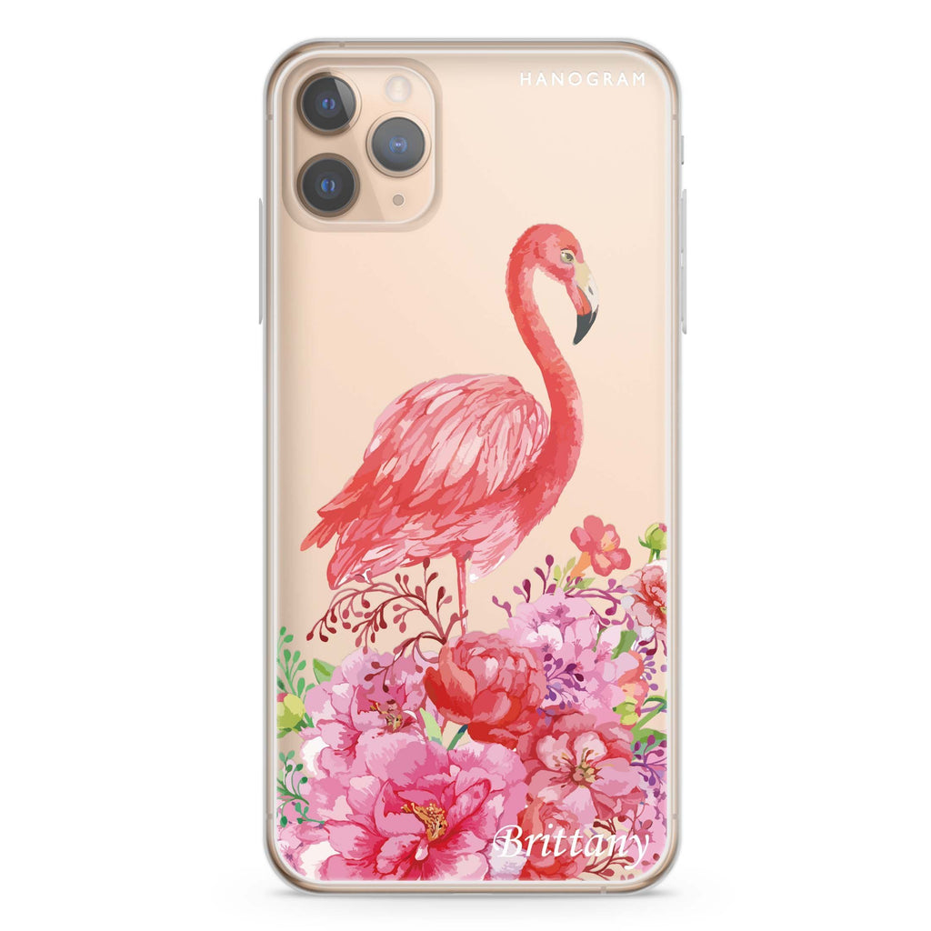 Flamingo & Flower iPhone 11 Pro 水晶透明保護殼