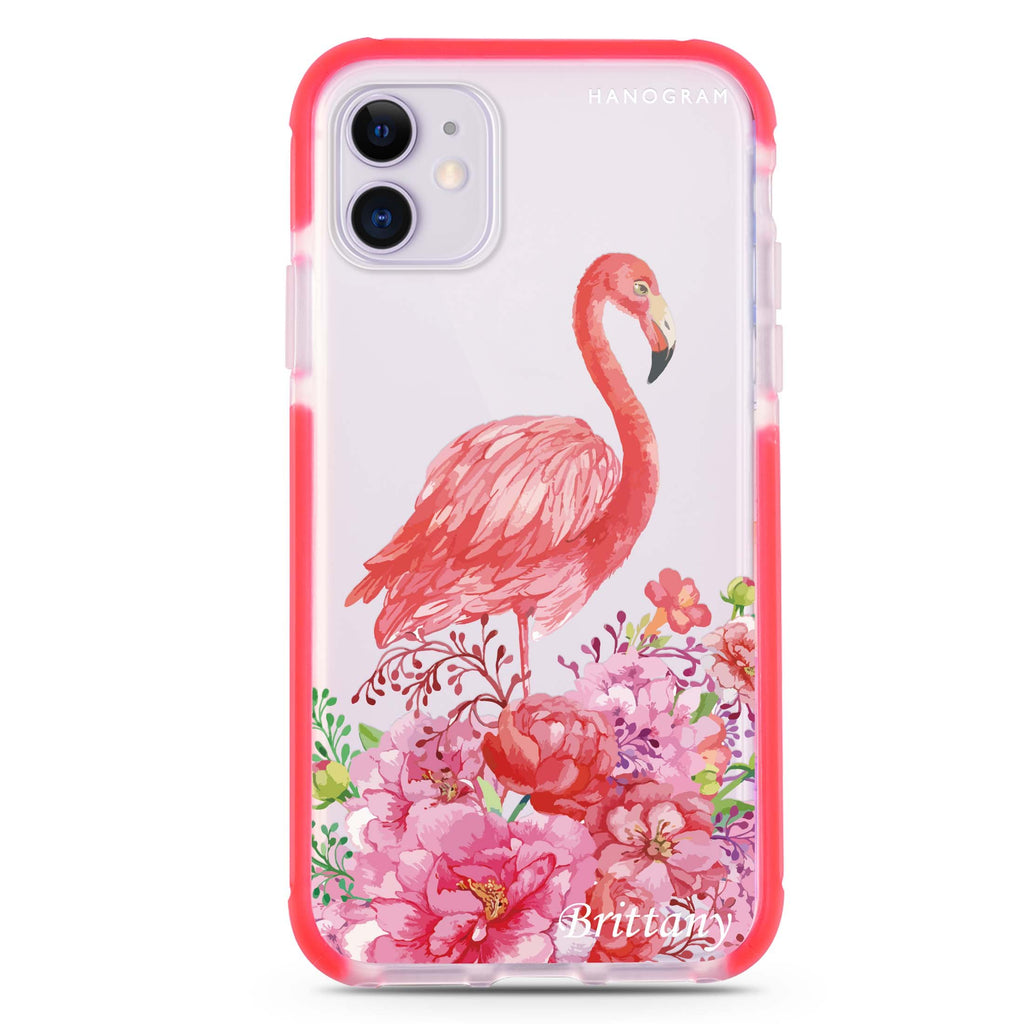 Flamingo & Flower iPhone 11 吸震防摔保護殼