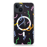 Abstract Doodles iPhone 14 Magsafe 兼容水晶透明保護殼