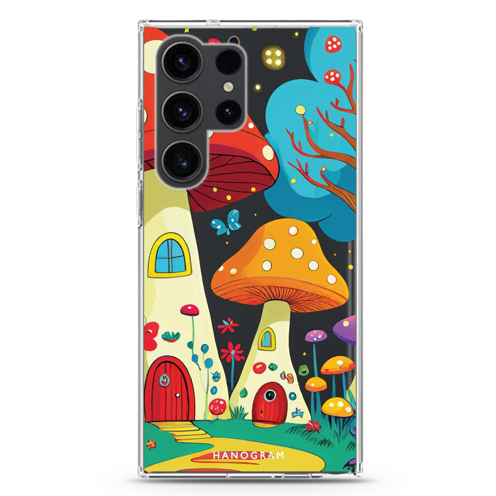 Mushroom Art Samsung Galaxy Ultra 透明保護殼，適用 S26/S25/S24/S23 Ultra，圖1