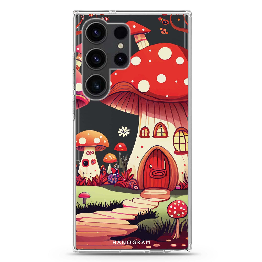 Mushroom Art Samsung Galaxy Ultra 透明保護殼，適用 S26/S25/S24/S23 Ultra，圖1