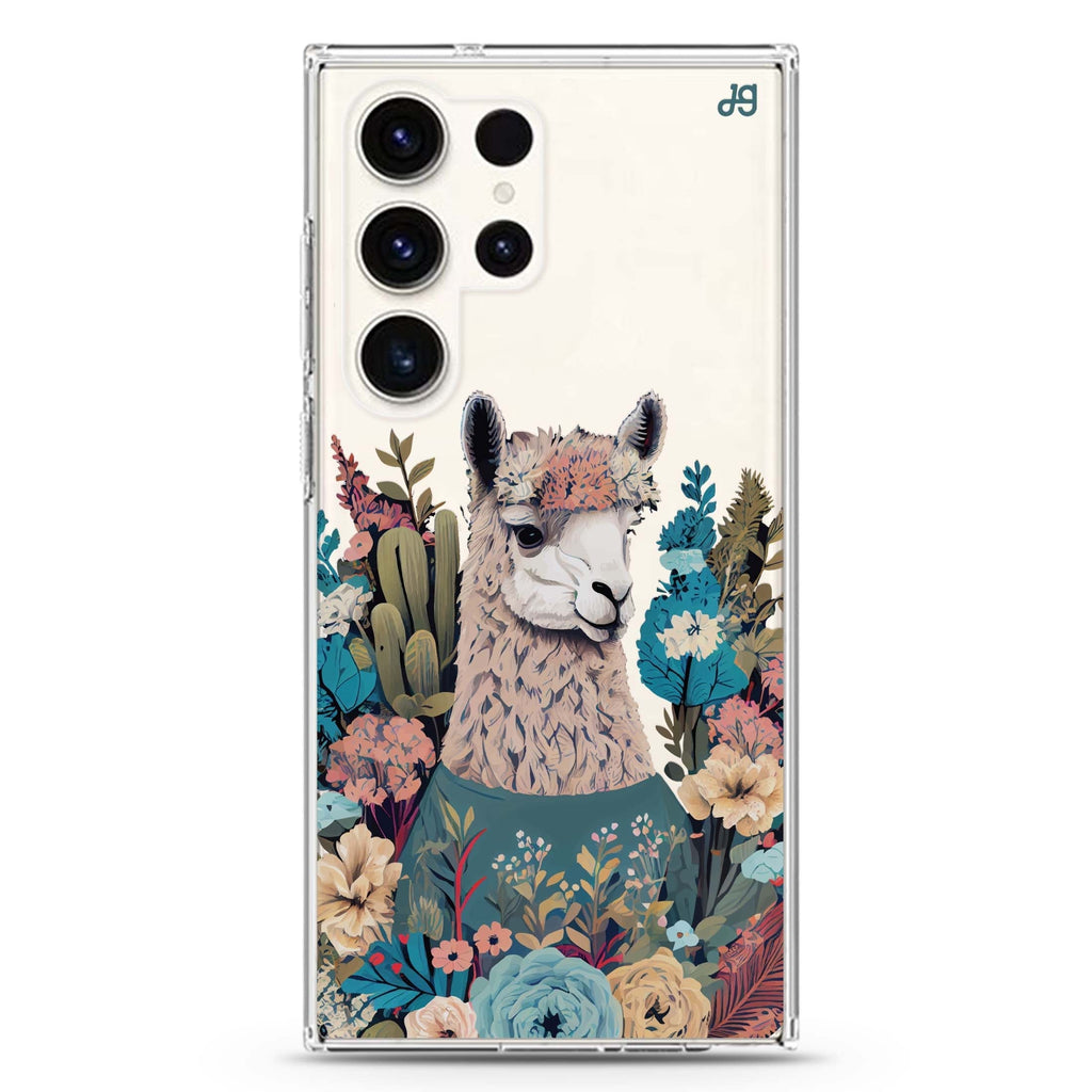 Lama in the garden Samsung Galaxy Ultra 透明保護殼，適用 S26/S25/S24/S23 Ultra，圖1