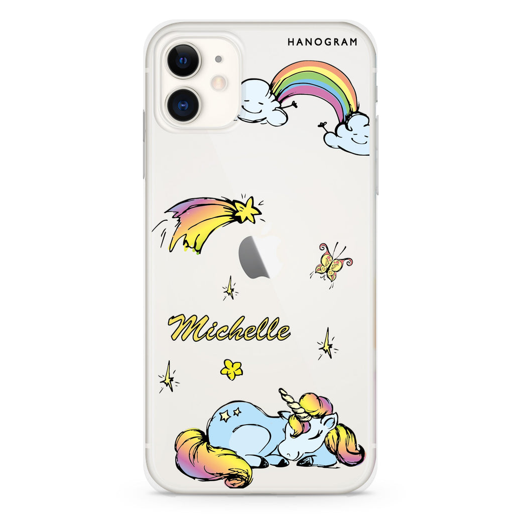 Rainbow Unicorn iPhone 11 水晶透明保護殼