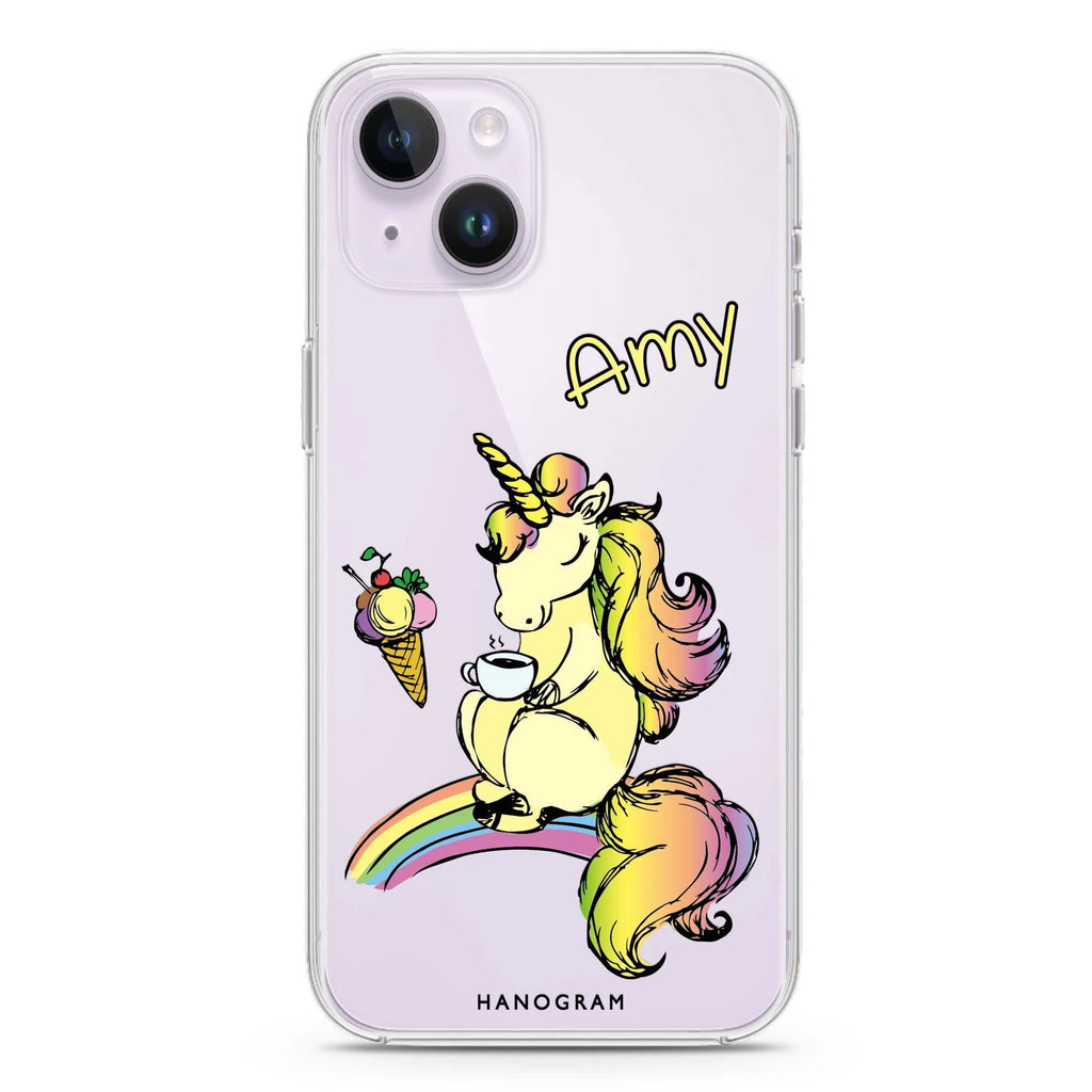 Cute Unicorn iPhone 14 水晶透明保護殼