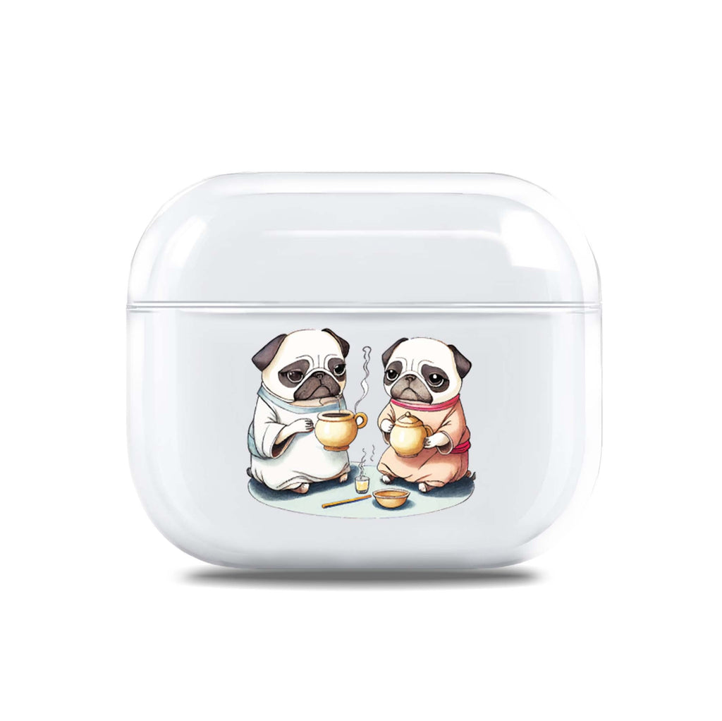 Pug Tea Time AirPods 透明保護殻