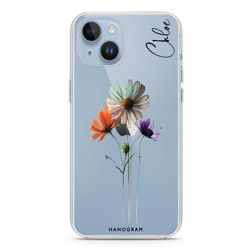 A watercolour floral iPhone 14 水晶透明保護殼
