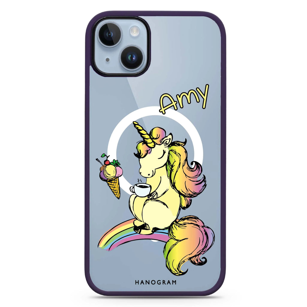 Cute Unicorn iPhone 14 Plus Magsafe 兼容防衝擊保護殼