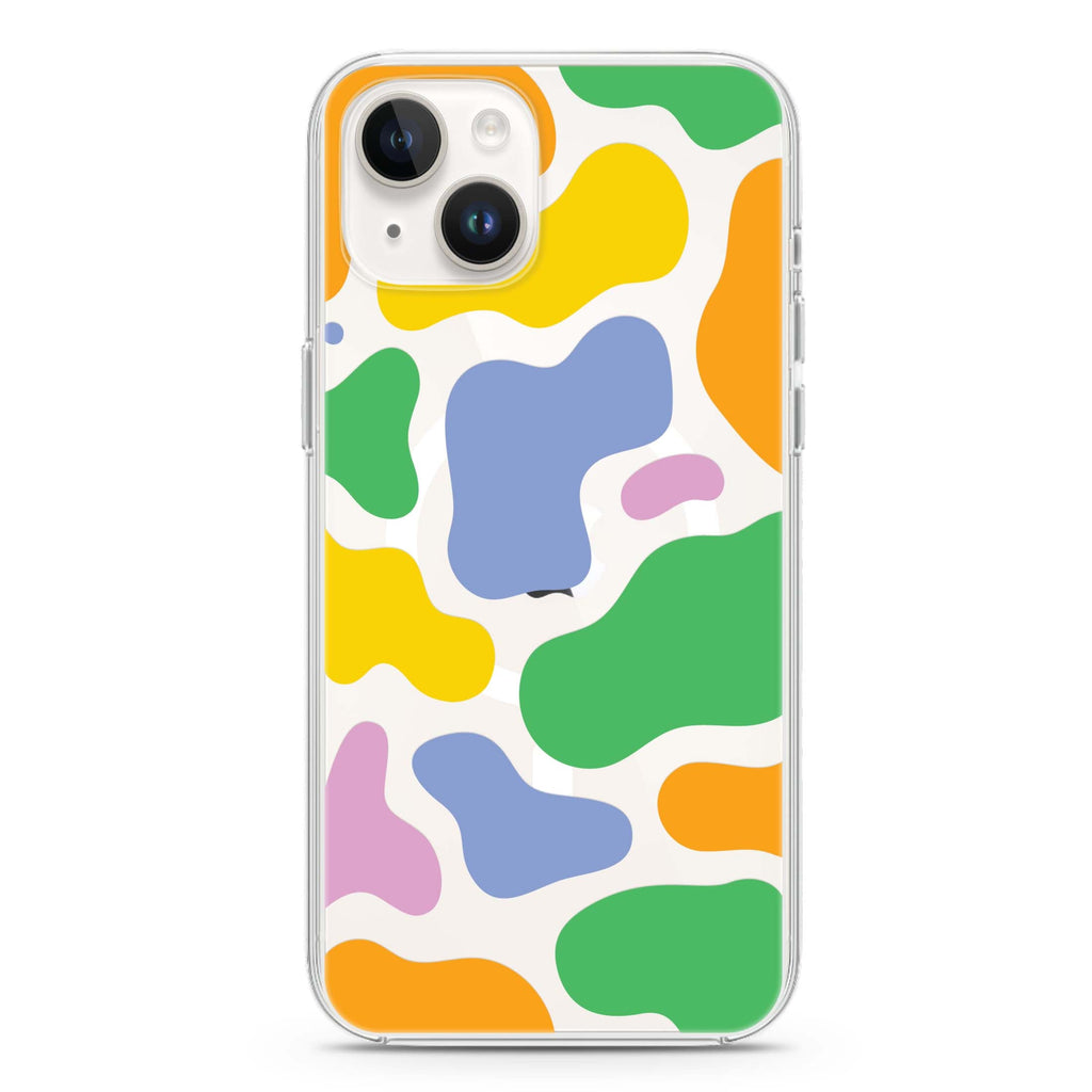 Abstract Doodles iPhone 14 Plus Magsafe 兼容水晶透明保護殼