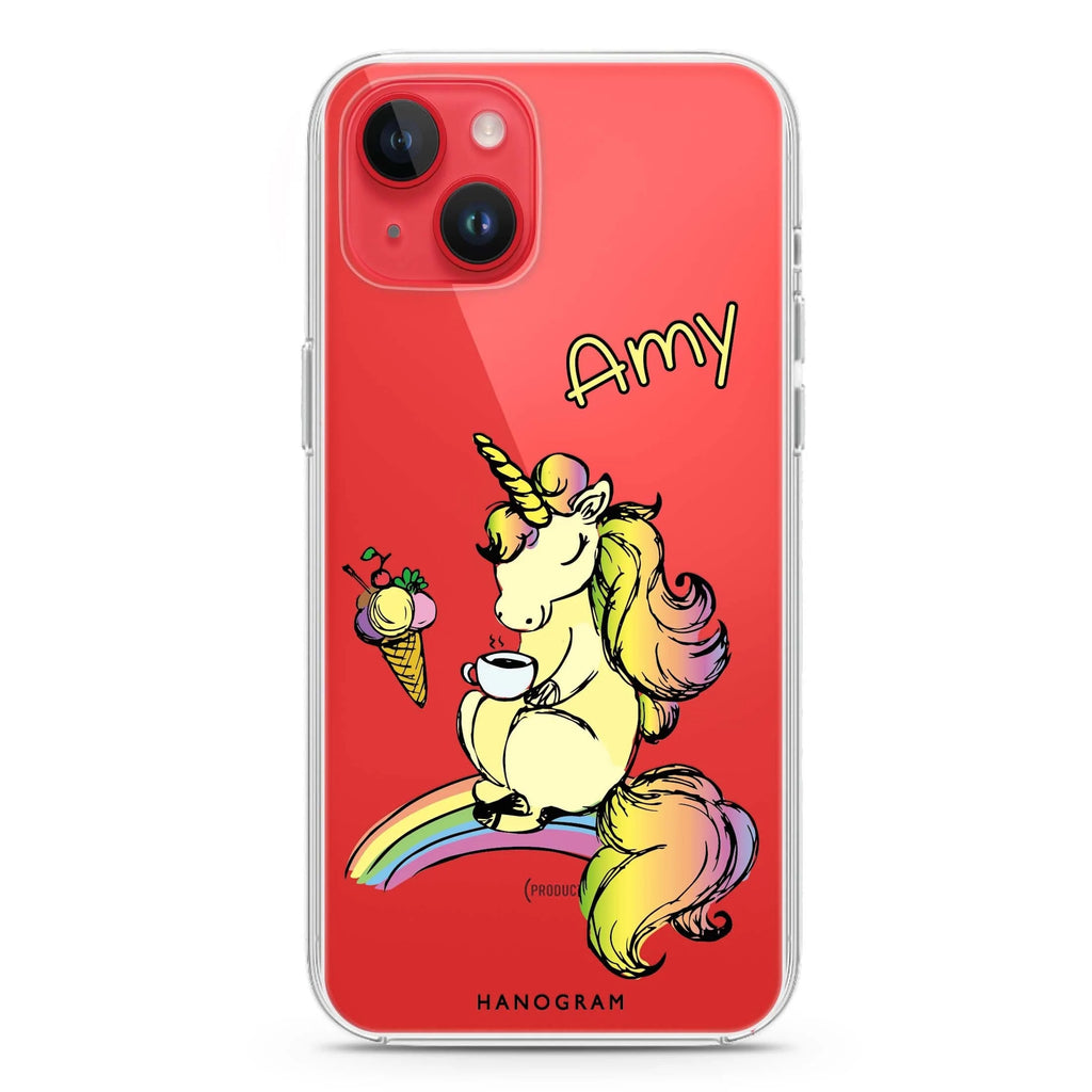 Cute Unicorn iPhone 14 plus 水晶透明保護殼