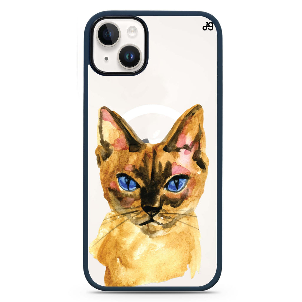 Watercolour Cat iPhone 14 Plus Magsafe 兼容防衝擊保護殼