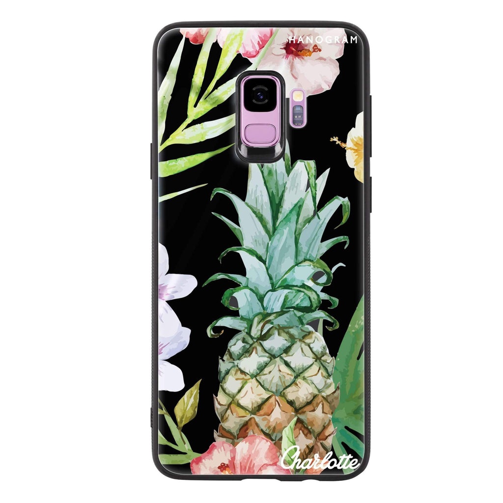 Pineapple & Floral Samsung S9 超薄強化玻璃殻