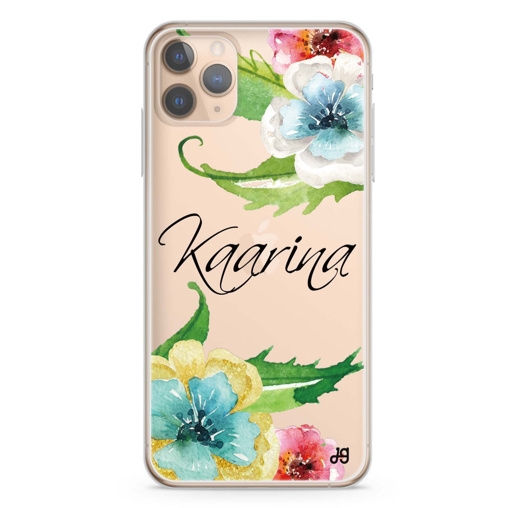 Golden and White Anemones iPhone 11 Pro 水晶透明保護殼