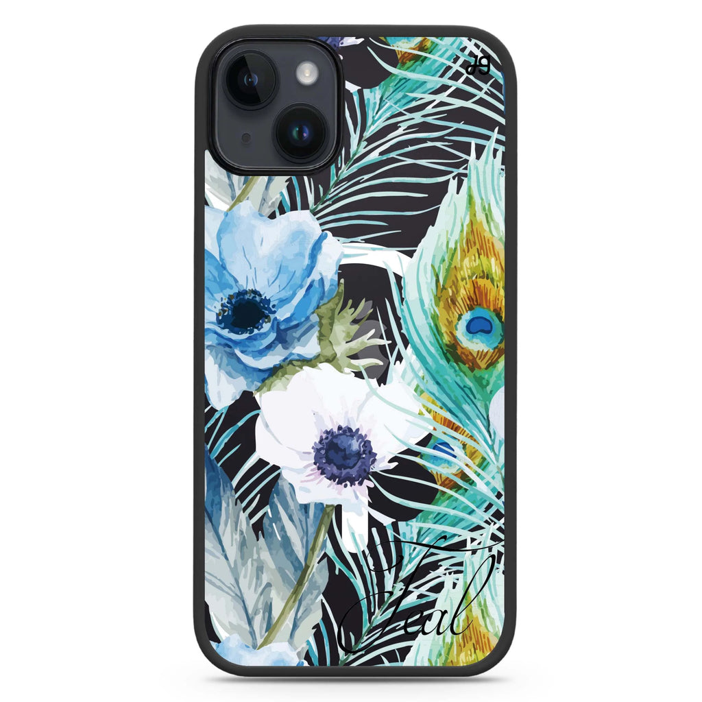 Pretty Watercolor Flowers iPhone 14 Plus Magsafe 兼容防衝擊保護殼
