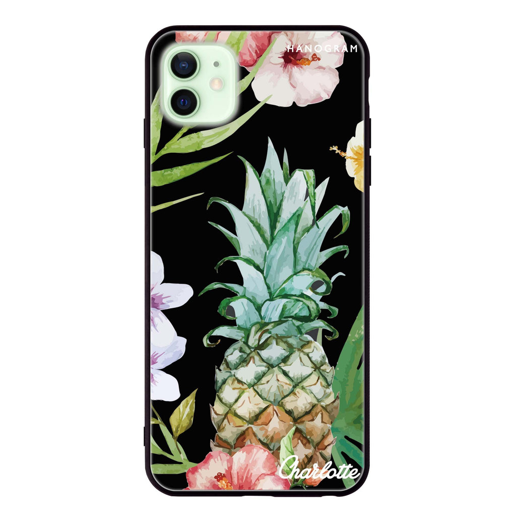 Pineapple & Floral iPhone 12 超薄強化玻璃殻