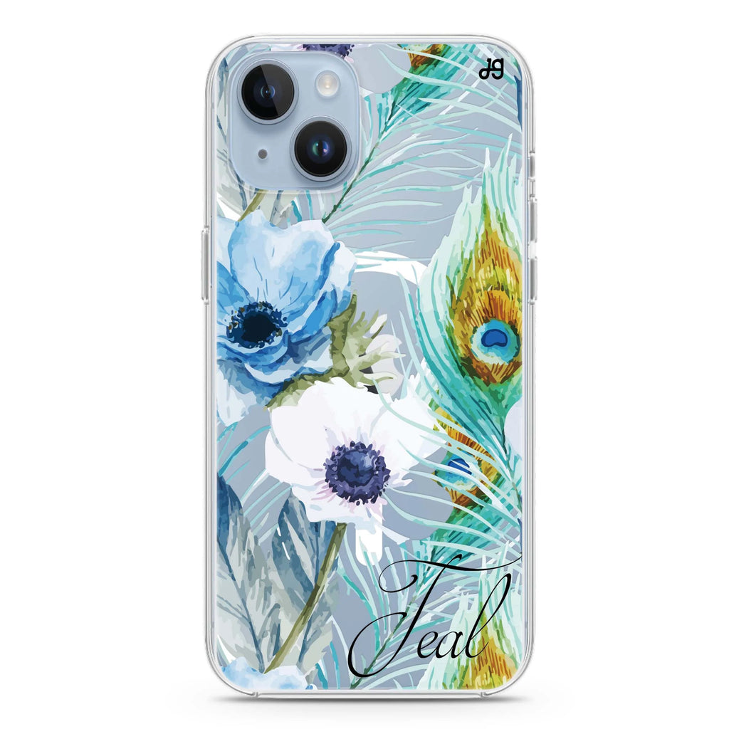 Pretty Watercolor Flowers iPhone 14 Plus Magsafe 兼容水晶透明保護殼