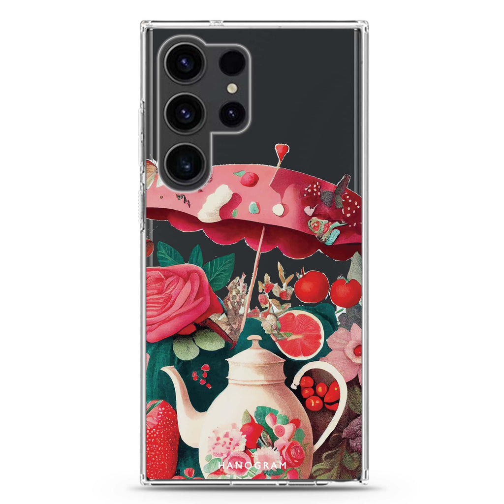 Tea Time Samsung Galaxy Ultra 透明保護殼，適用 S26/S25/S24/S23 Ultra，圖1