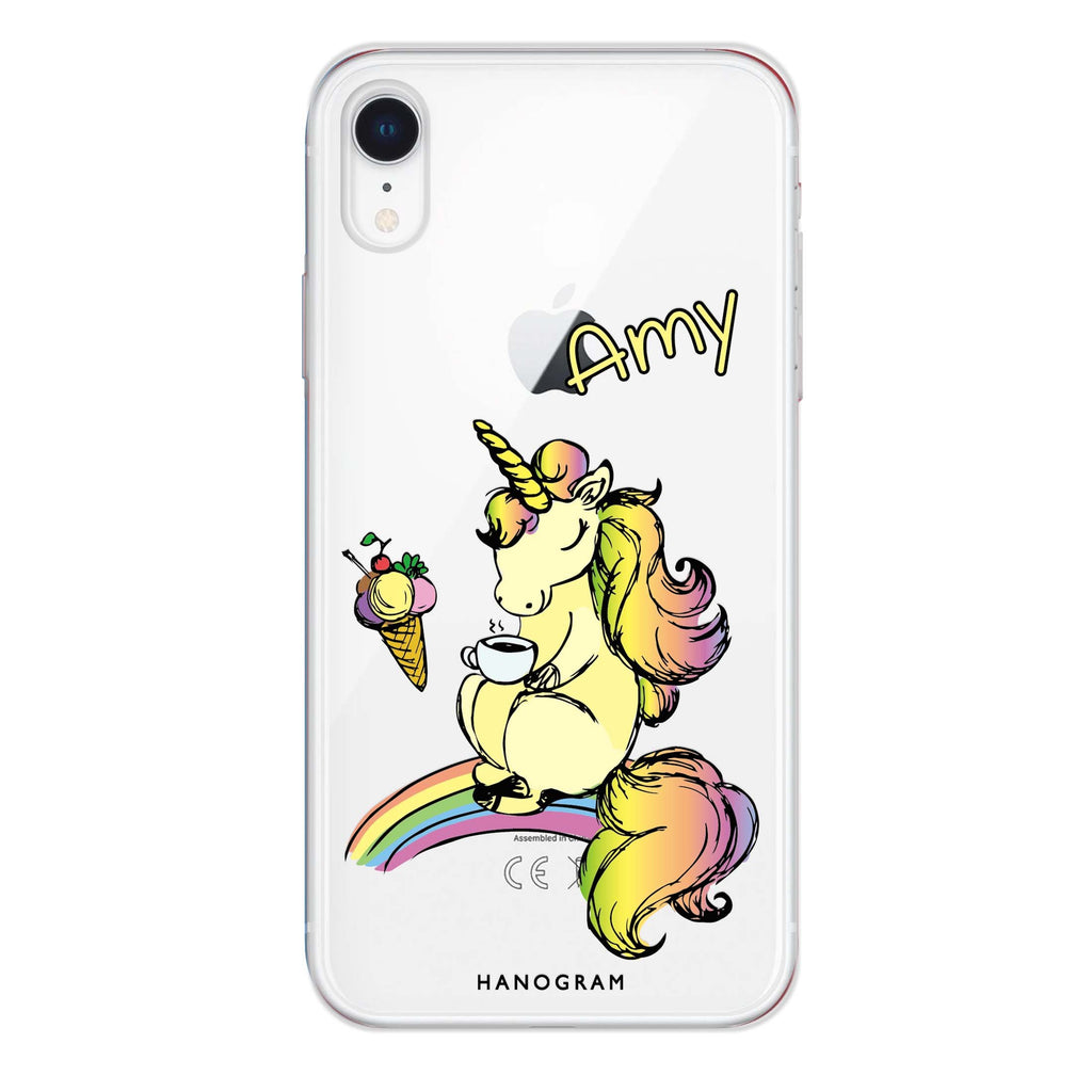 Cute Unicorn iPhone XR 水晶透明保護殼