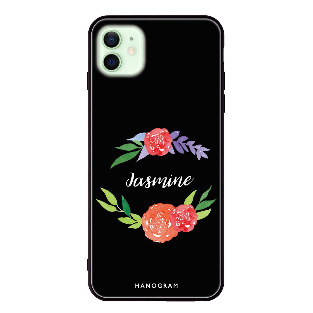 Floral Circle iPhone 12 mini 超薄強化玻璃殻