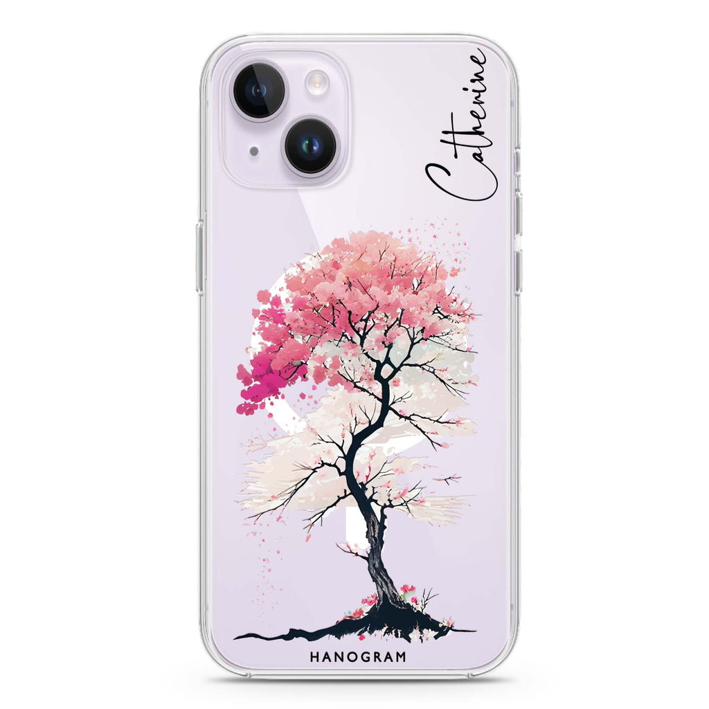 A Cherry tree iPhone 14 Magsafe 兼容水晶透明保護殼