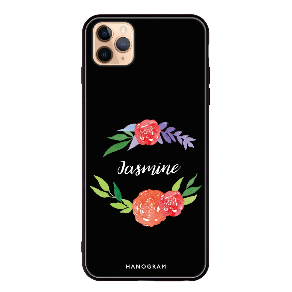 Floral Circle iPhone 11 Pro 超薄強化玻璃殻