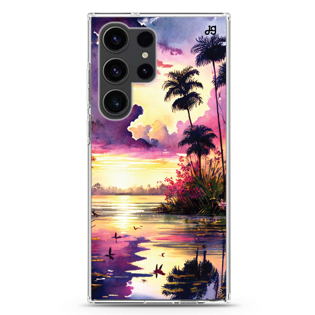 Tropical rainforest Samsung Galaxy Ultra 透明保護殼，適用 S26/S25/S24/S23 Ultra，圖1