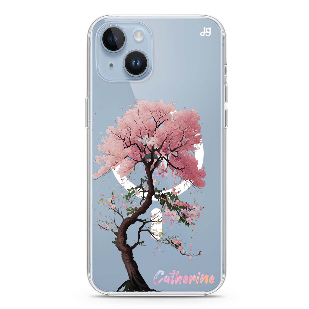 Cherry tree iPhone 14 Magsafe 兼容水晶透明保護殼