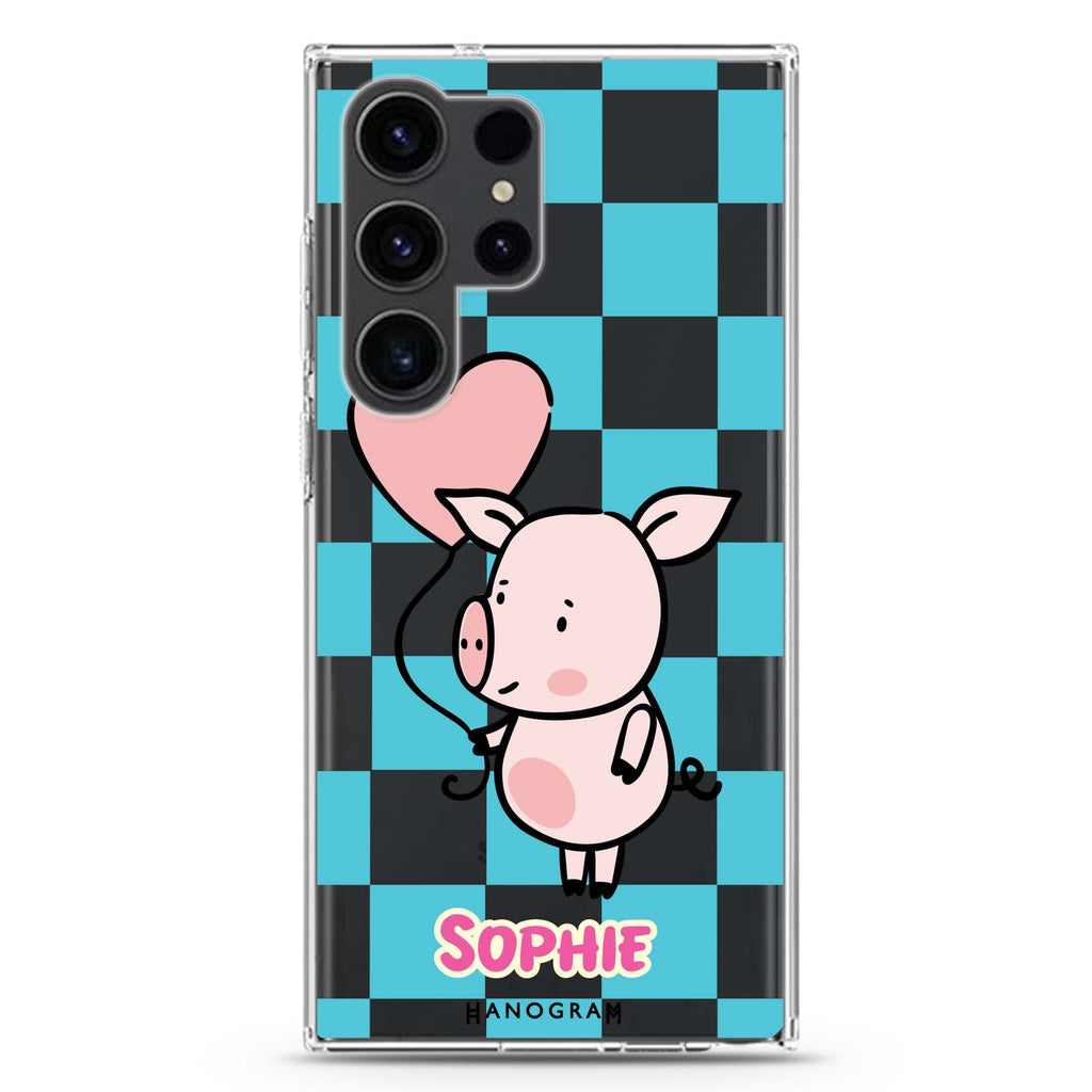 Sweet Pig Samsung Galaxy Ultra 可加名字透明保護殼，適用 S26/S25/S24/S23 Ultra，圖1
