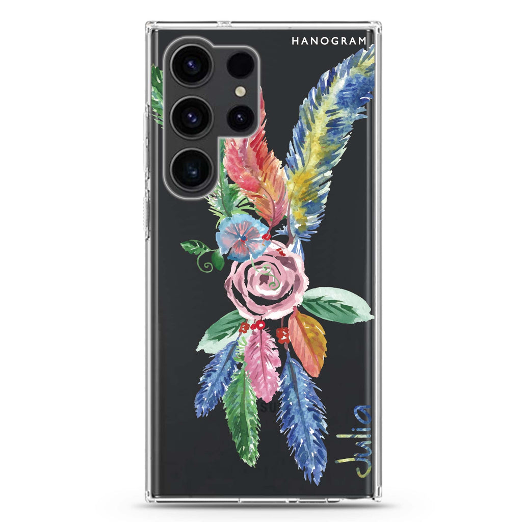 Feather Samsung Galaxy Ultra 可加名字透明保護殼，適用 S26/S25/S24/S23 Ultra，圖1