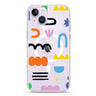 Abstract Doodles Pattern iPhone 14 Plus Magsafe 兼容水晶透明保護殼