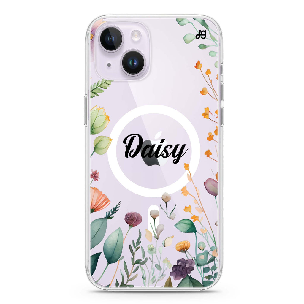 Beautiful Garden iPhone 14 Plus Magsafe 兼容水晶透明保護殼