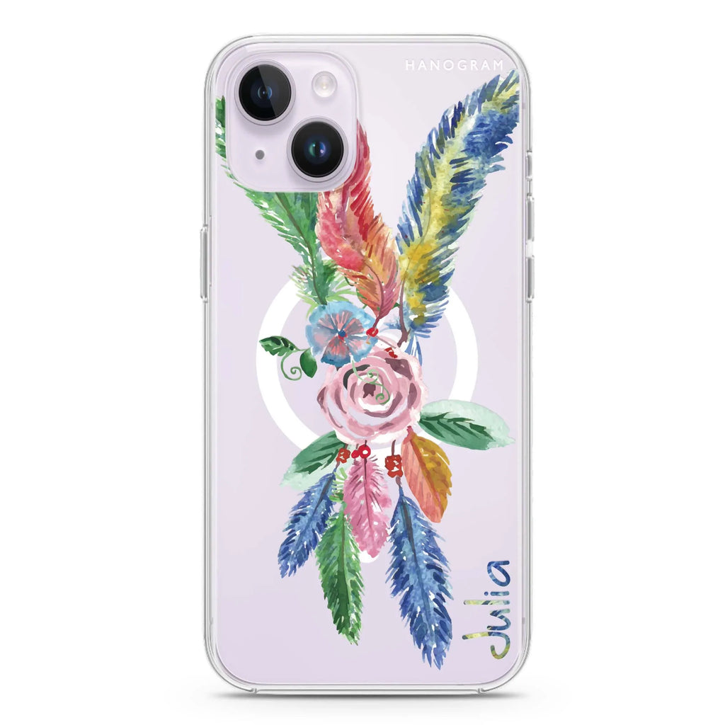 Feather iPhone 14 Magsafe 兼容水晶透明保護殼
