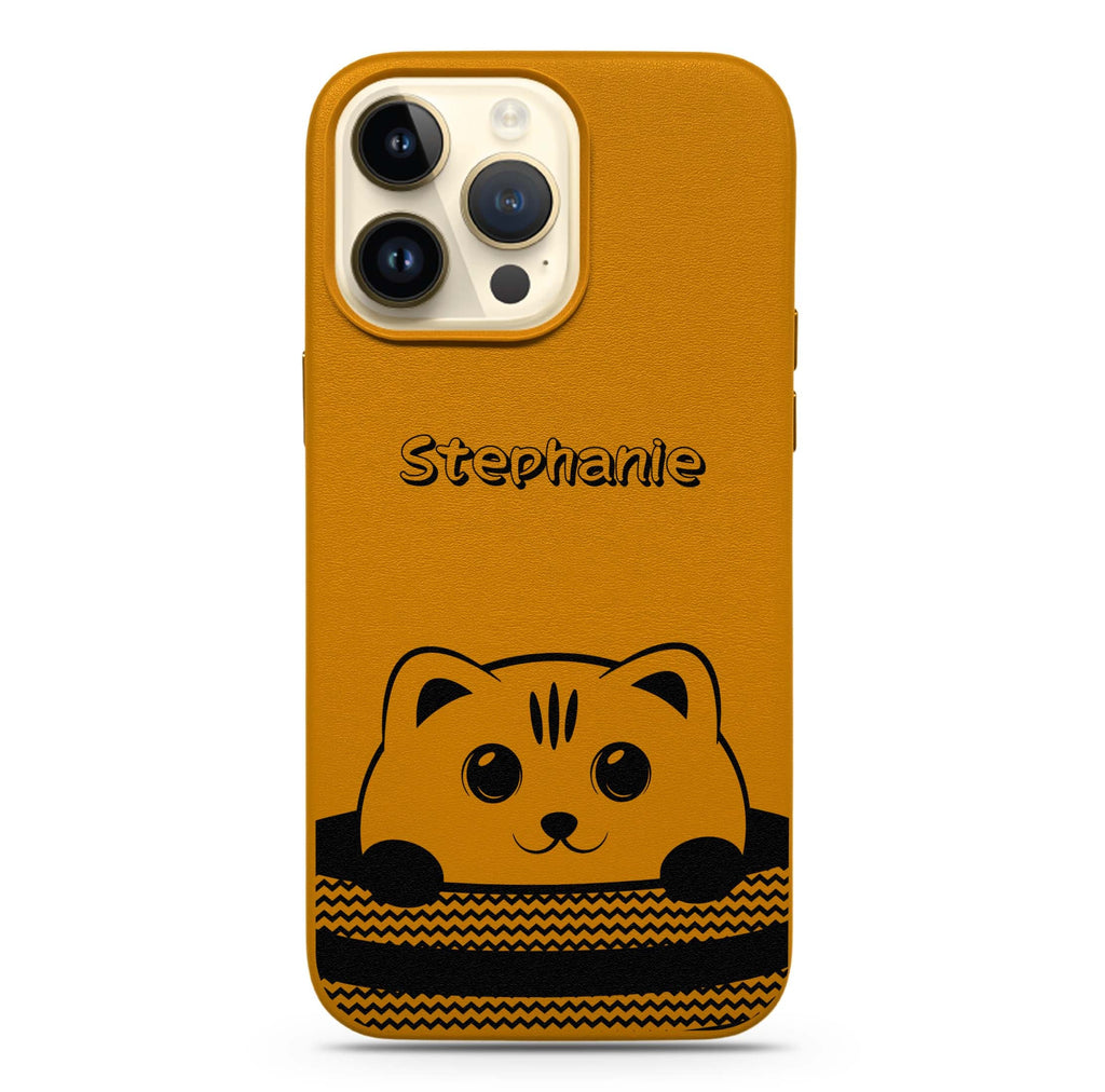 Super Cute animal Magsafe 兼容皮革保護殼