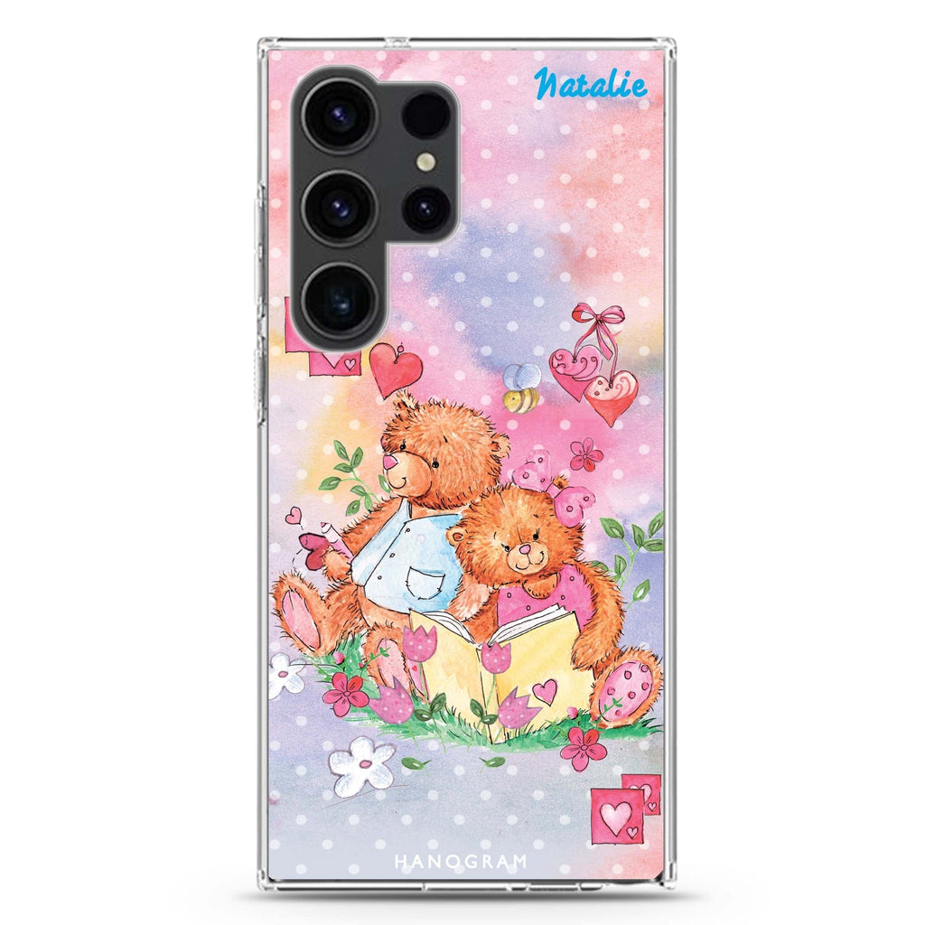 Love Bear Samsung Galaxy Ultra 可加名字透明保護殼，適用 S26/S25/S24/S23 Ultra，圖1