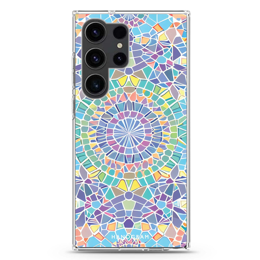 Mosaic artwork Samsung Galaxy Ultra 透明保護殼，適用 S26/S25/S24/S23 Ultra，圖1