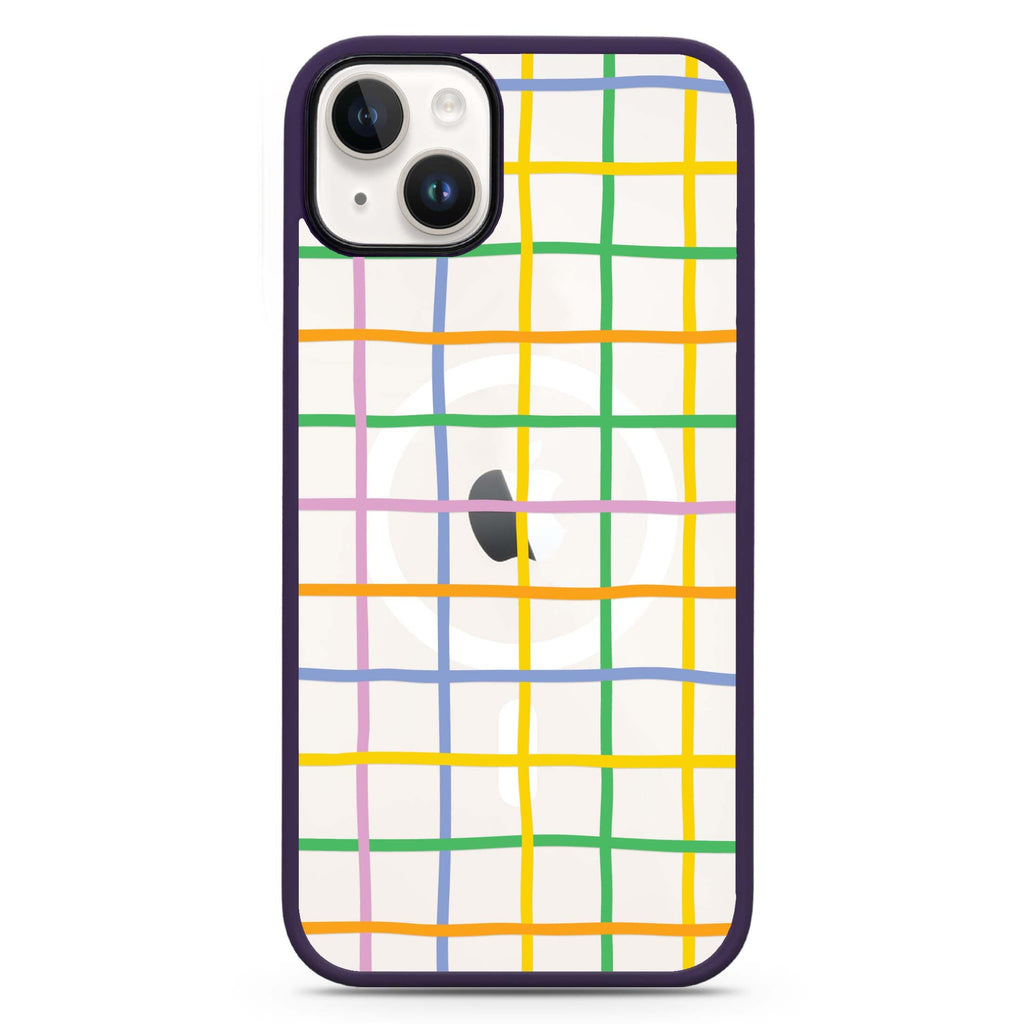 Abstract Doodles Pattern iPhone 14 Plus Magsafe 兼容防衝擊保護殼