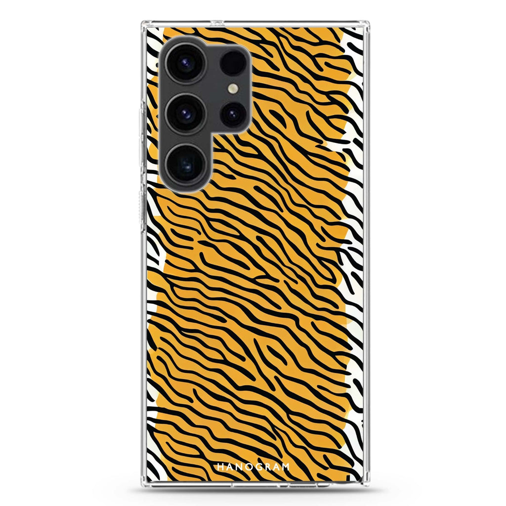 Leopard print Samsung Galaxy Ultra 透明保護殼，適用 S26/S25/S24/S23 Ultra，圖1