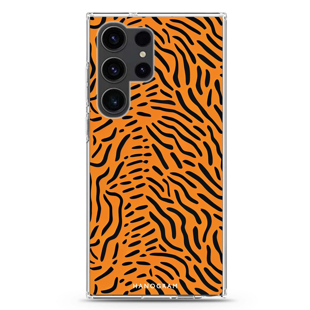 Leopard print Samsung Galaxy Ultra 透明保護殼，適用 S26/S25/S24/S23 Ultra，圖1