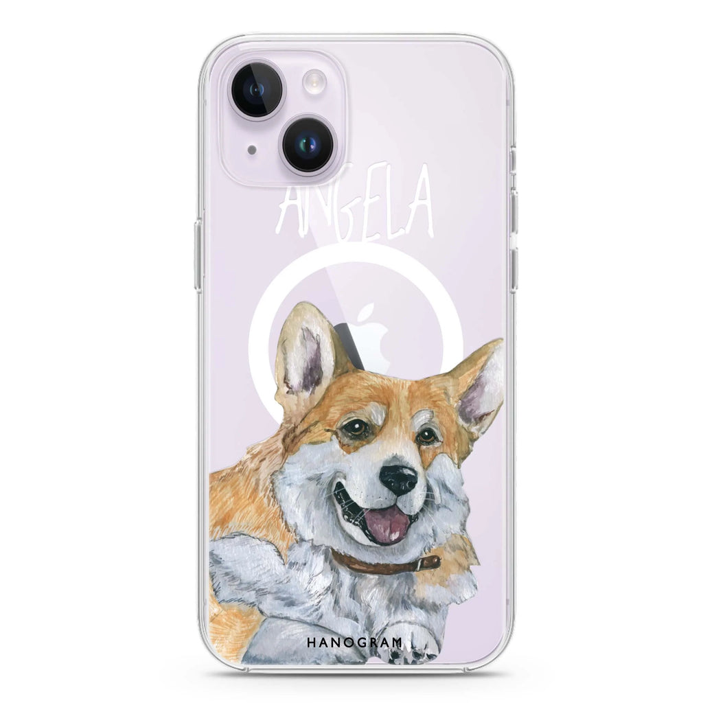 Corgi iPhone 14 Plus Magsafe 兼容水晶透明保護殼
