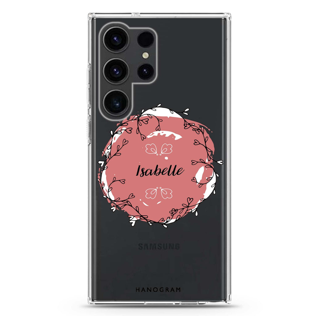 Heart Crown Samsung Galaxy Ultra 可加名字透明保護殼，適用 S26/S25/S24/S23 Ultra，圖1