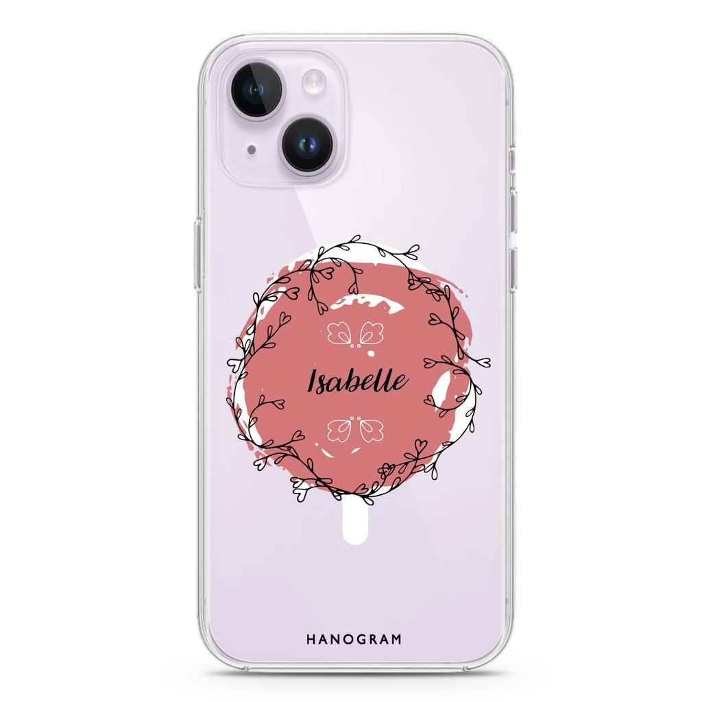 Heart Crown iPhone 14 Plus Magsafe 兼容水晶透明保護殼
