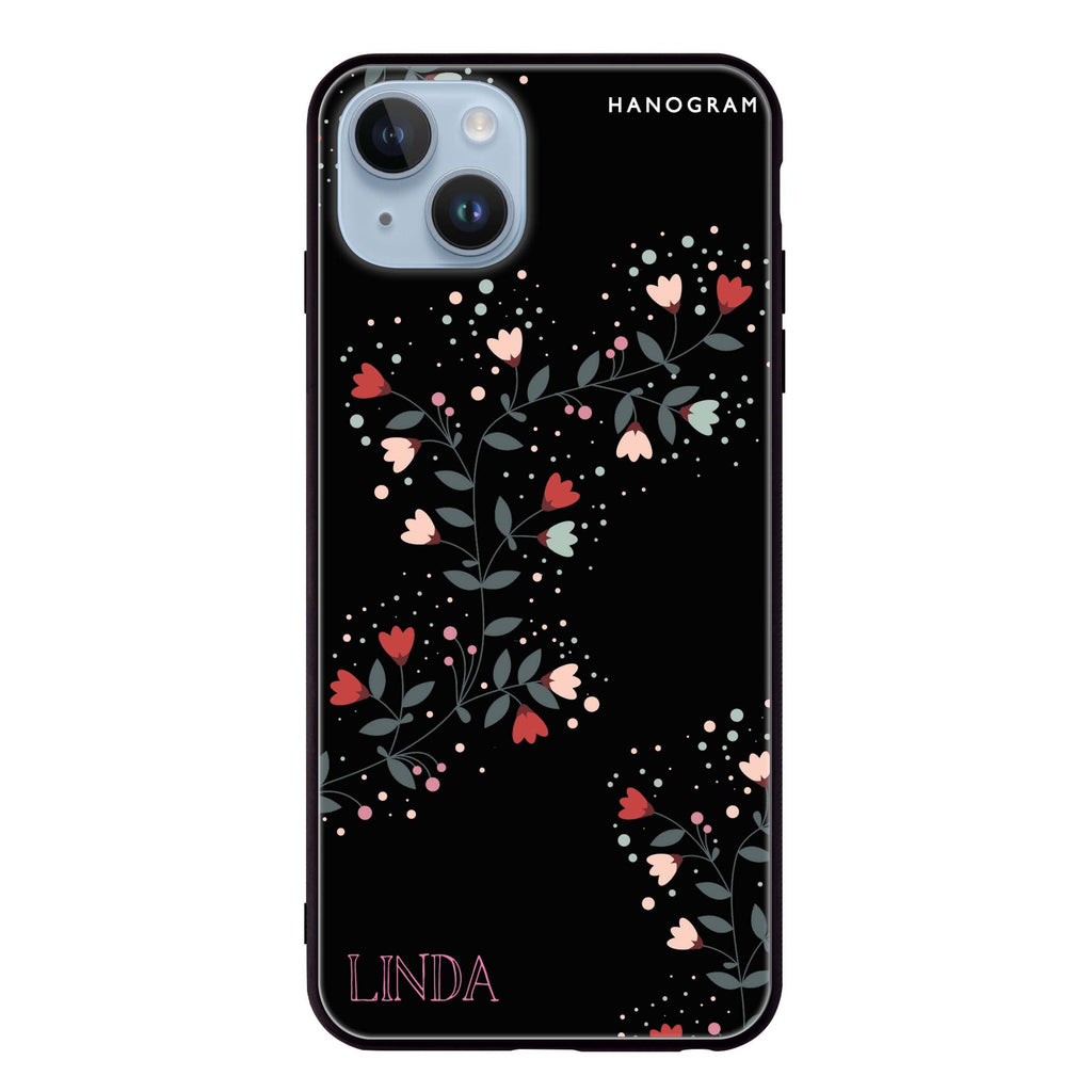 Floral Chain iPhone 13 Mini 超薄強化玻璃殻