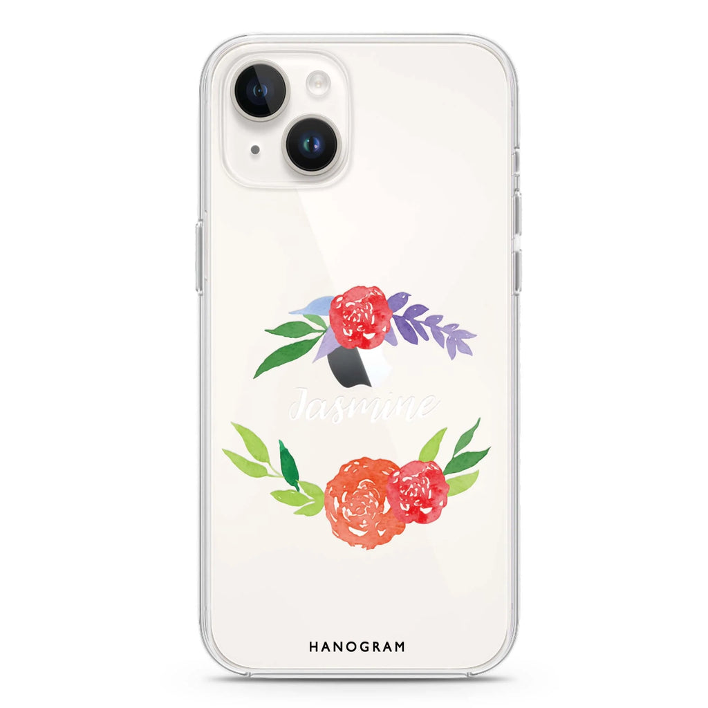 Floral Circle iPhone 14 水晶透明保護殼