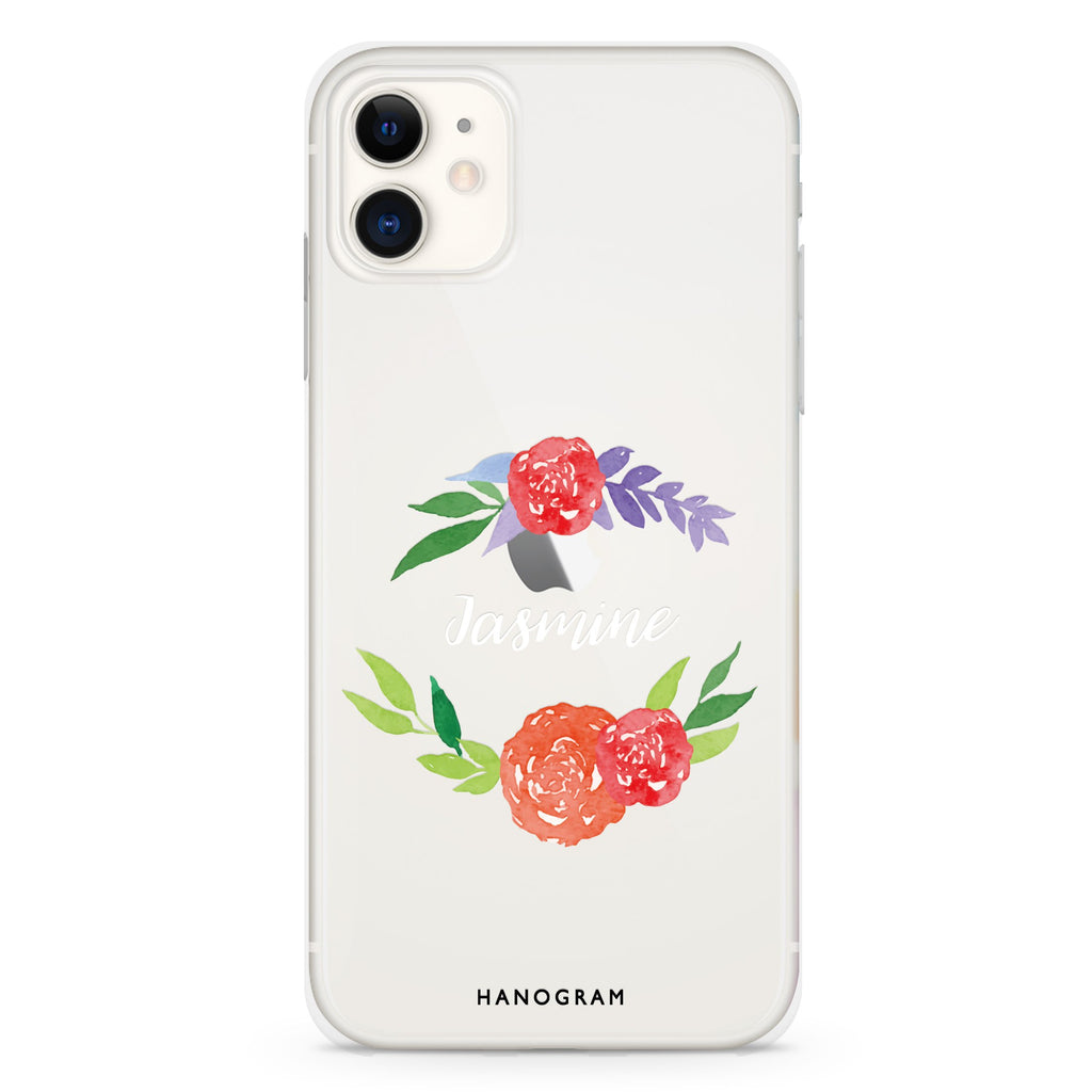 Floral Circle iPhone 11 水晶透明保護殼