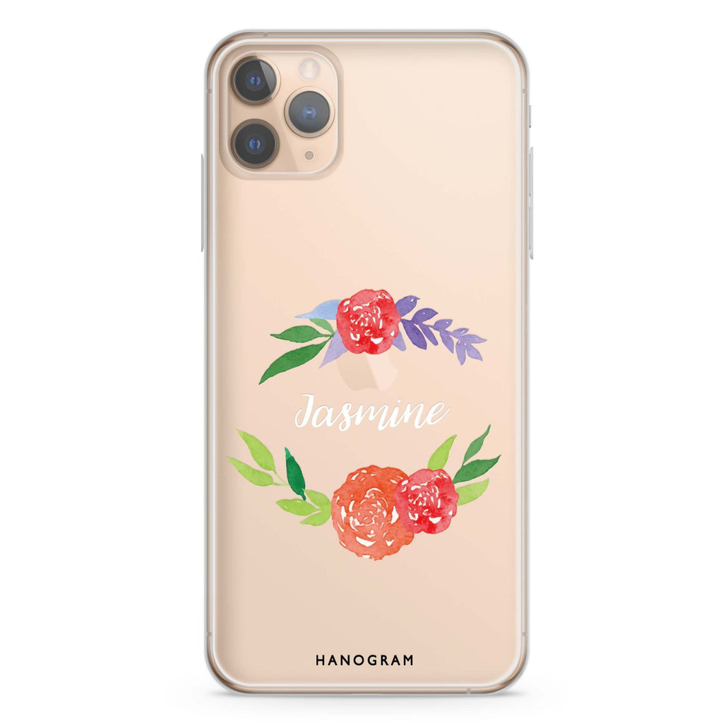 Floral Circle iPhone 11 Pro 水晶透明保護殼