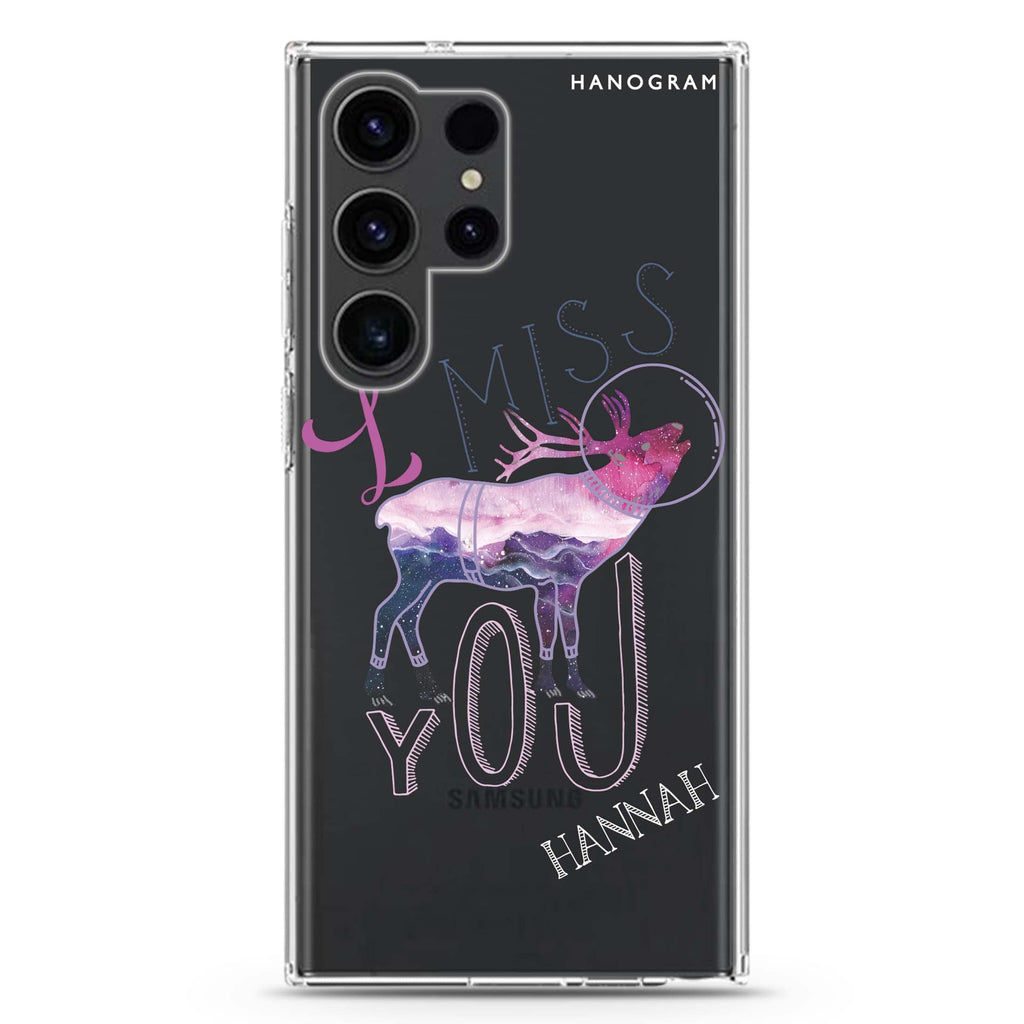 Galactic Love Samsung Galaxy Ultra 可加名字透明保護殼，適用 S26/S25/S24/S23 Ultra，圖1