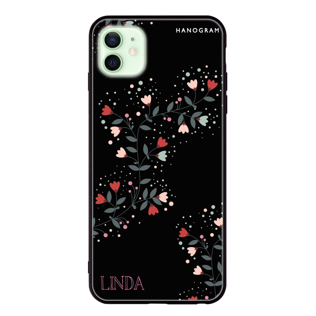 Floral Chain iPhone 12 mini 超薄強化玻璃殻