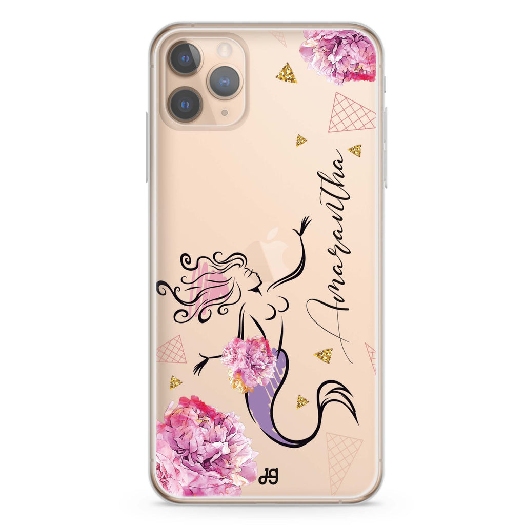 Mermaid With Flower iPhone 11 Pro 水晶透明保護殼